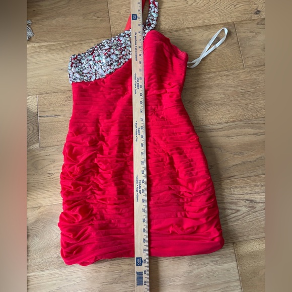 Jovani one shoulder formal mini dress 10 - Picture 2 of 8